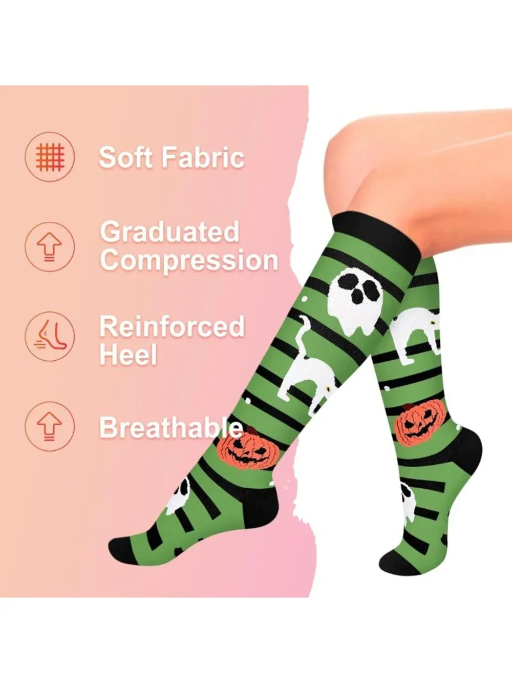 4 Pairs Compression Socks for Women - Best Support for Circulation, Travel